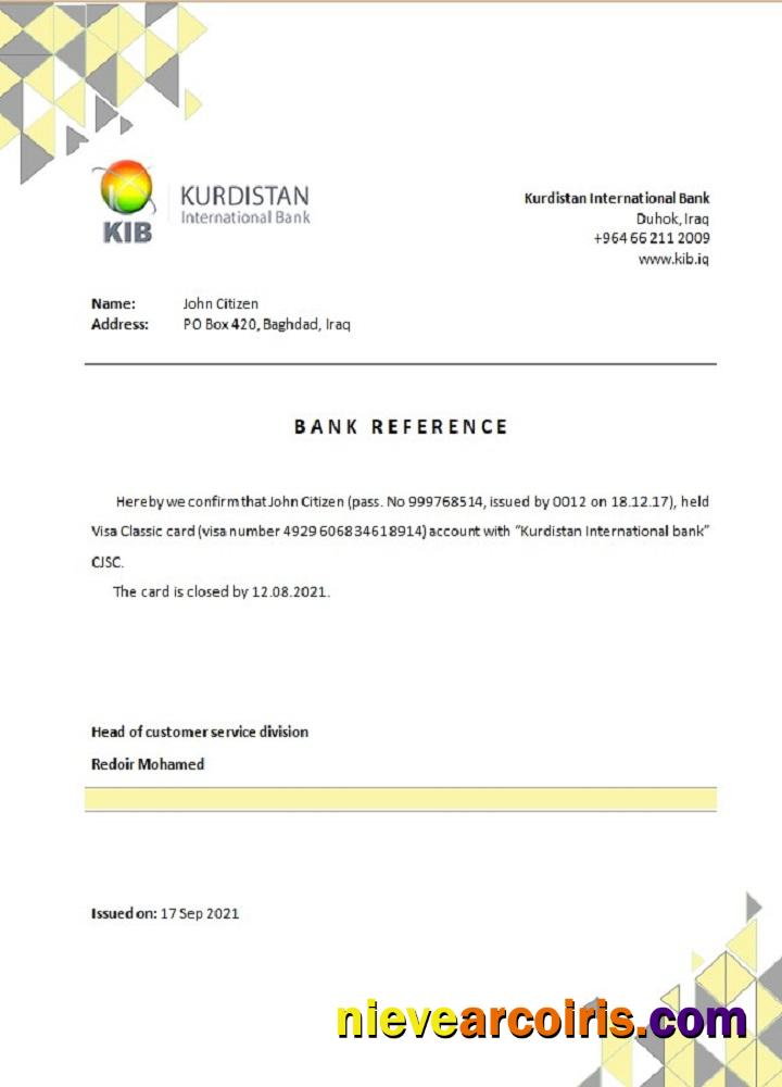 Iraq Kurdistan International closure reference